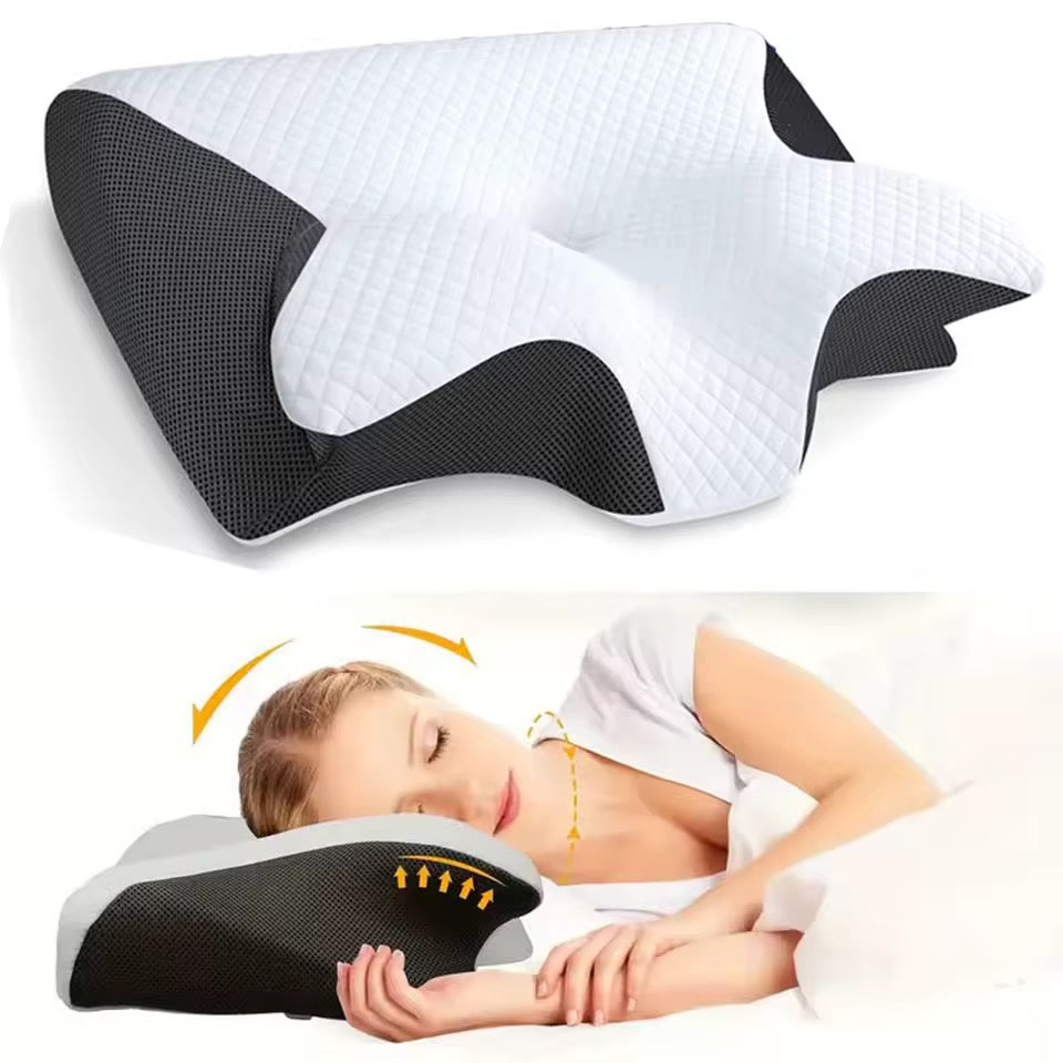 Orthopedic Pillow with Neck Support for Proper Spinal Alignment