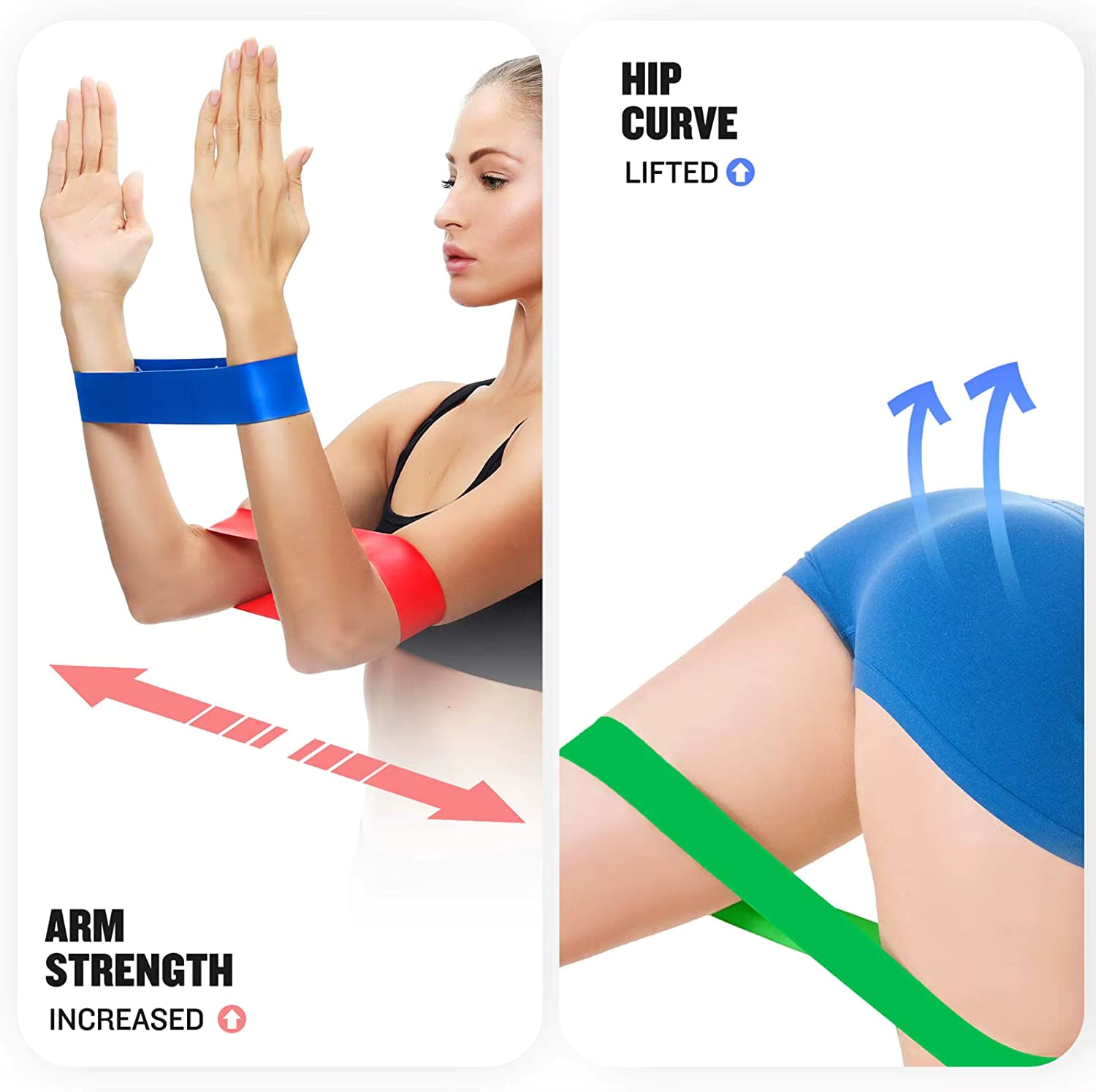 Elastic Resistance Loop Bands for Yoga, Fitness, Hip & Leg Training”